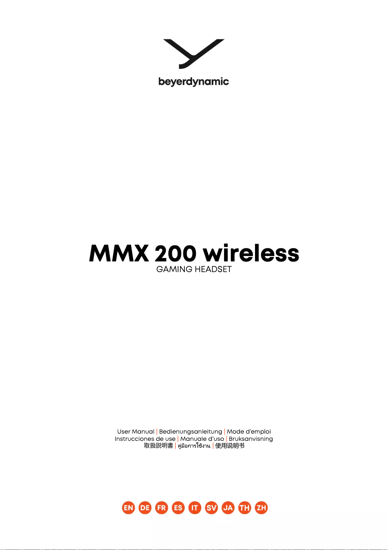 Página 1 del manual Manual de usuario Beyerdynamic MMX 200 wireless