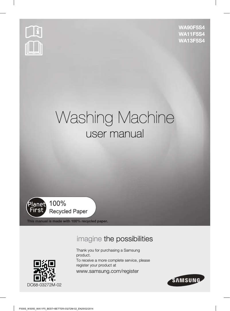 Imagen de la primera página del manual del dispositivo WA13F5S4UWA