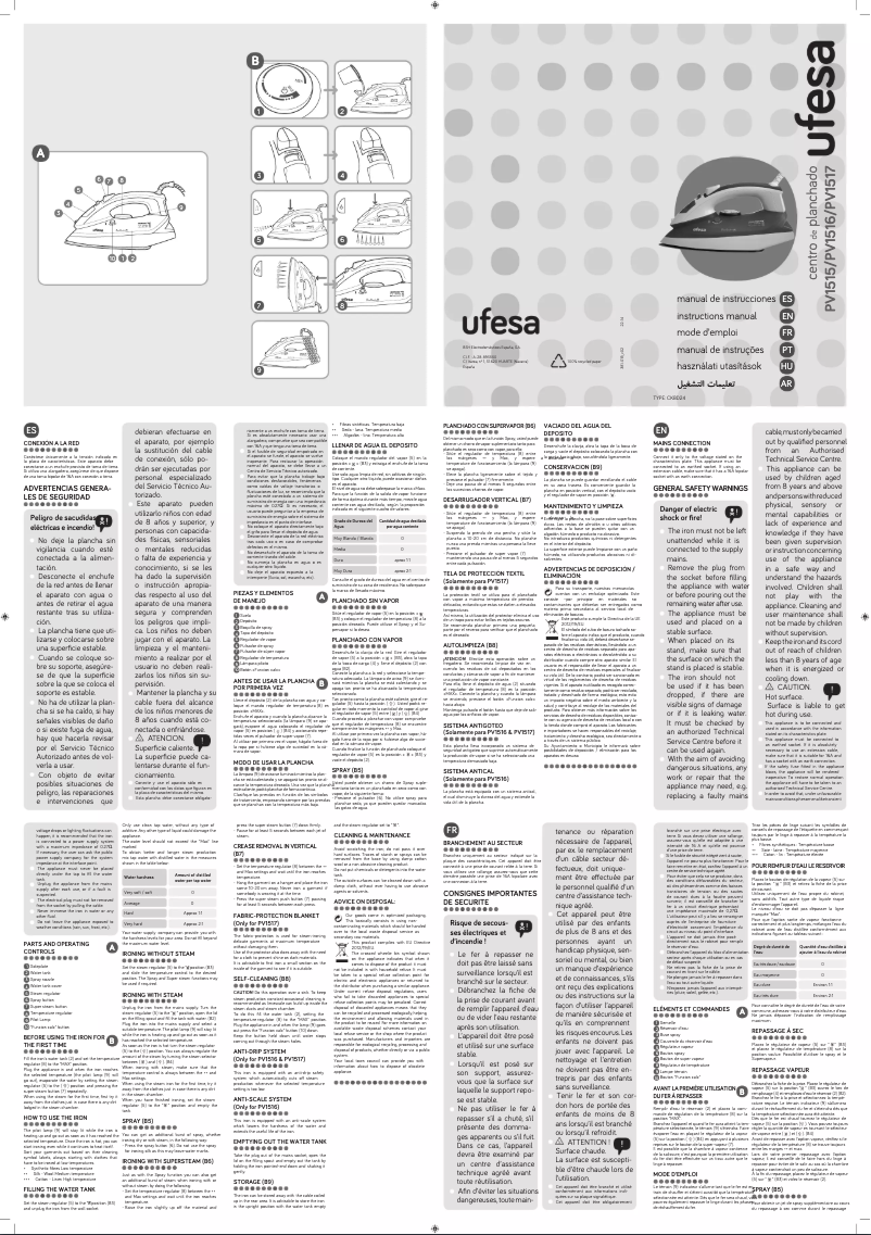 Imagen de la primera página del manual del dispositivo PV1515