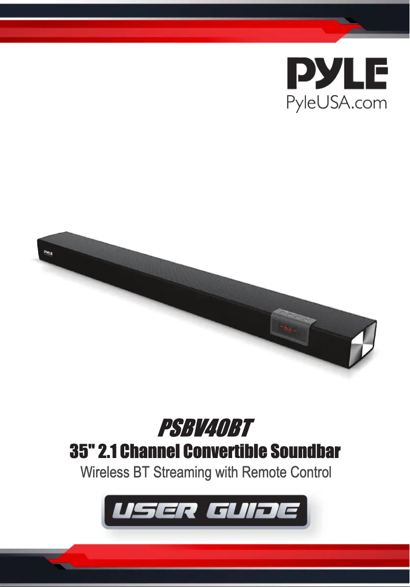 Página 1 del manual Manual de usuario Pyle PSBV40BT