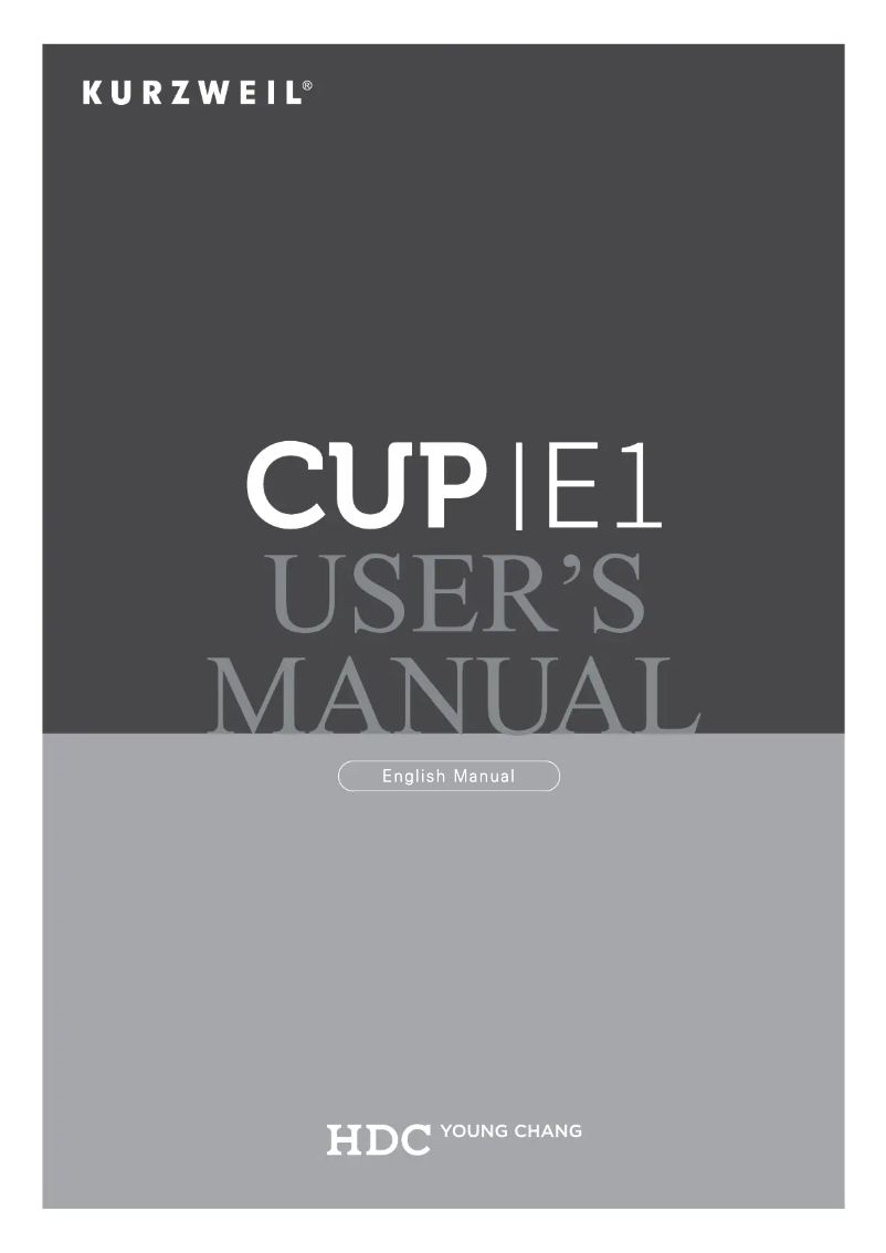 Página 1 del manual Manual de usuario Kurzweil CUP E1