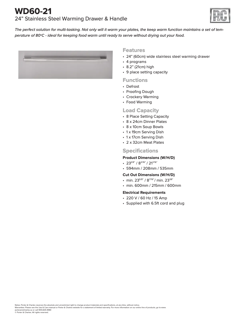 Imagen de la primera página del manual del dispositivo WD60-21