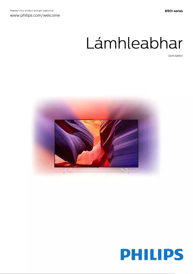 Imagen de la primera página del manual del dispositivo 65PUS8901