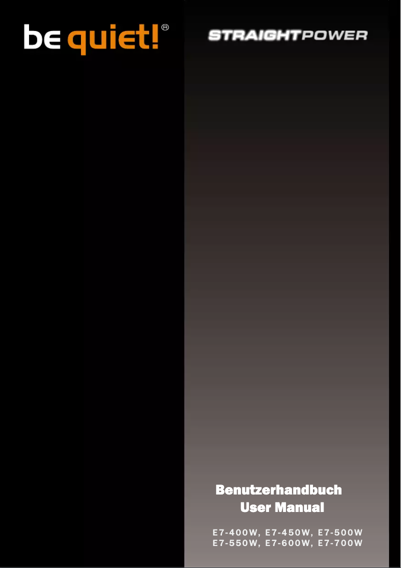 Imagen de la primera página del manual del dispositivo Straight Power E7 400W