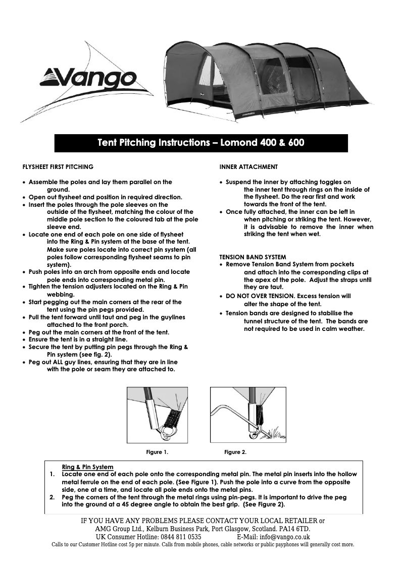 Imagen de la primera página del manual del dispositivo Lomond 400