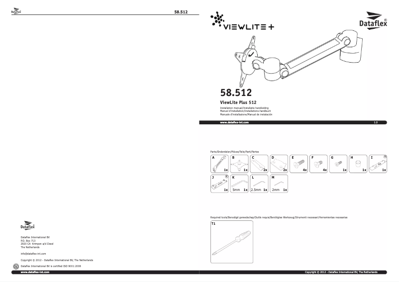 Página 1 del manual Manual de usuario Dataflex ViewLite Plus Monitorarm 512