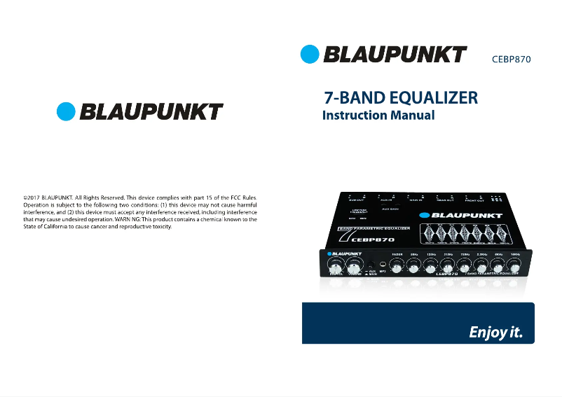 Página 1 del manual Manual de usuario Blaupunkt CEBP870