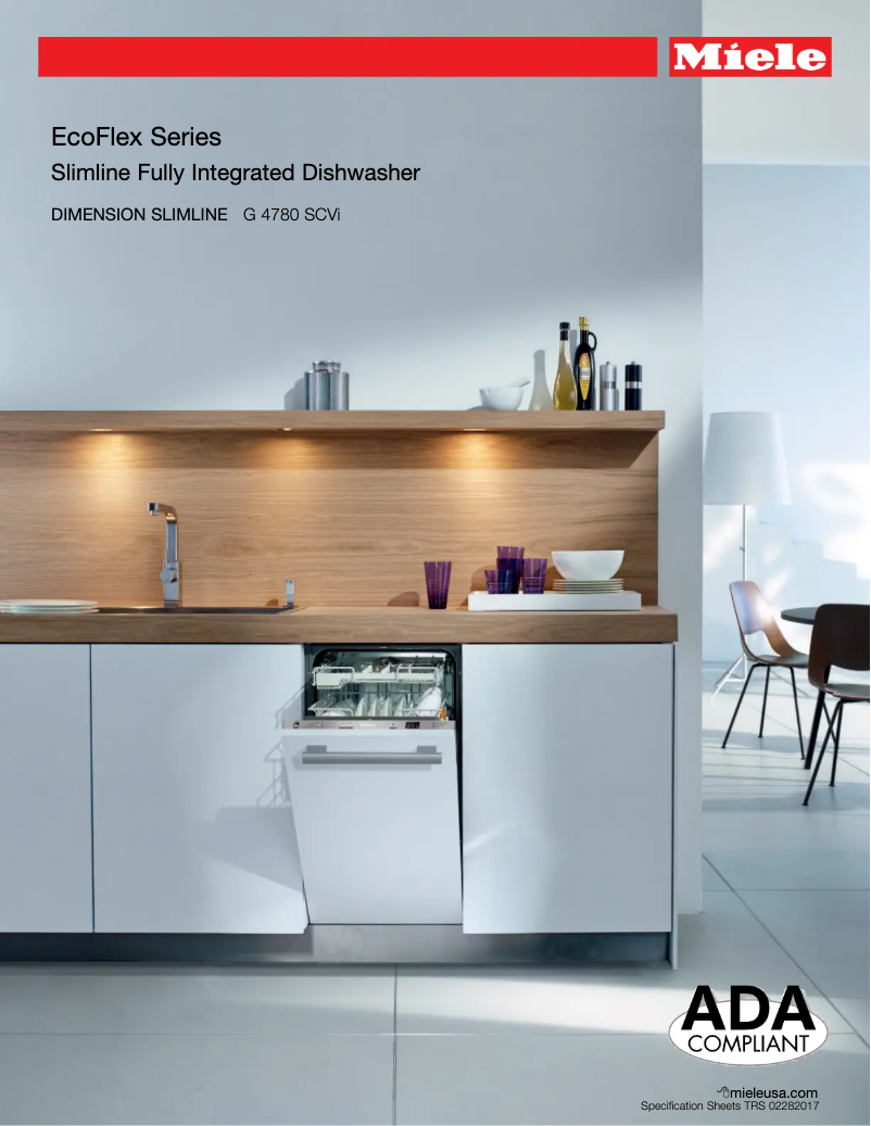 Página 1 del manual Ficha técnica Miele EcoFlex G 4780 SCVI