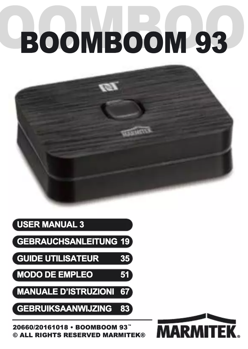 Página 1 del manual Manual de usuario Marmitek BoomBoom 93