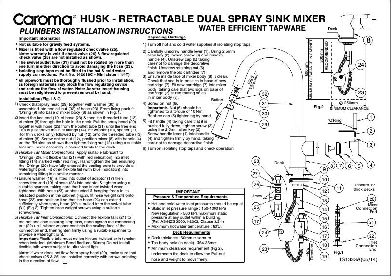 Imagen de la primera página del manual del dispositivo Husk Spray
