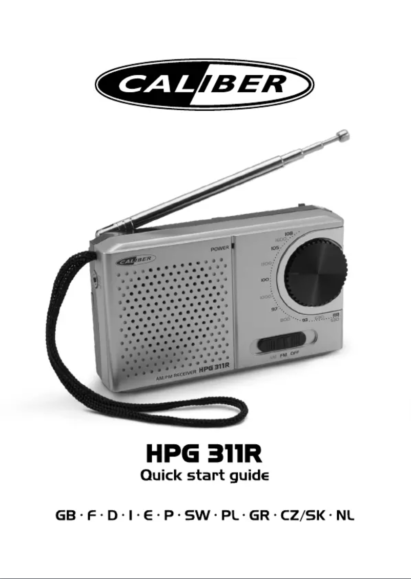 Página 1 del manual Manual de usuario Caliber HPG311R