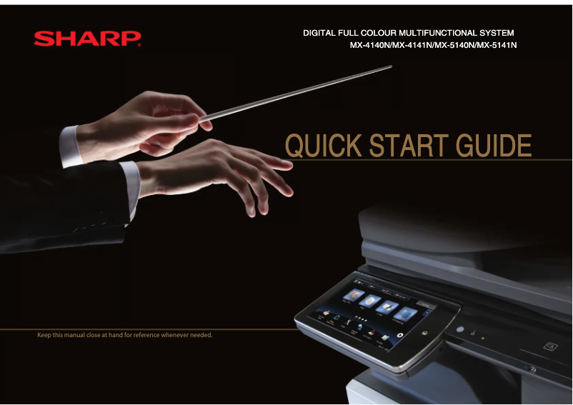 Página 1 del manual Manual de usuario Sharp MX-5140N