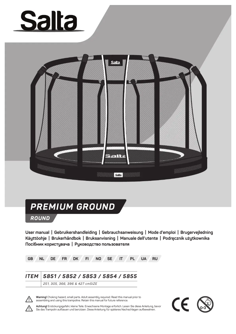 Imagen de la primera página del manual del dispositivo Premium Ground 5851