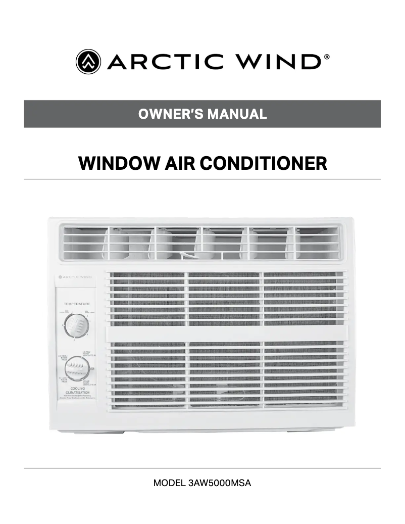 Página 1 del manual Manual de usuario ARCTIC WIND 3AW5000MSA