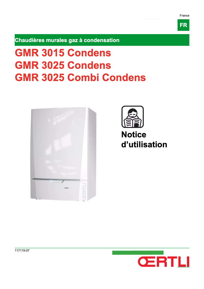 Página 1 del manual Manual de usuario Oertli GMR 3025 Combi Condens