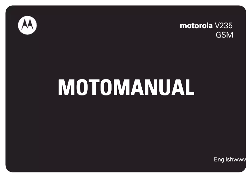 Página 1 del manual Manual de usuario Motorola V235