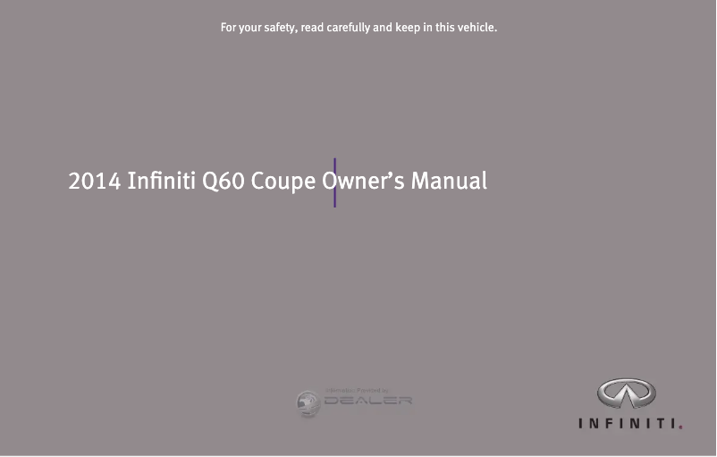 Página 1 del manual Manual de usuario Infiniti Q60 (2014)