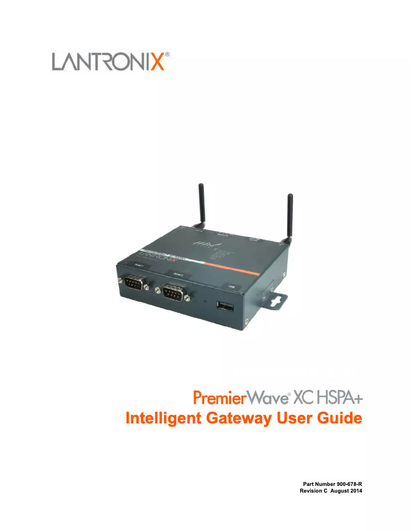 Página 1 del manual Manual de usuario Lantronix PremierWave XC HSPA+