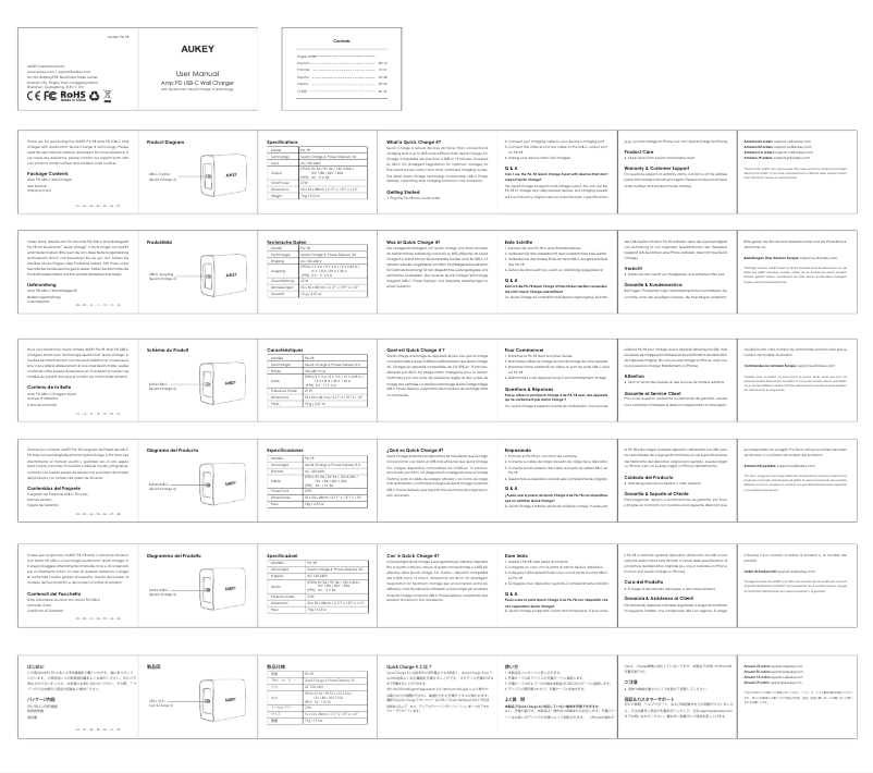 Imagen de la primera página del manual del dispositivo PA-Y8