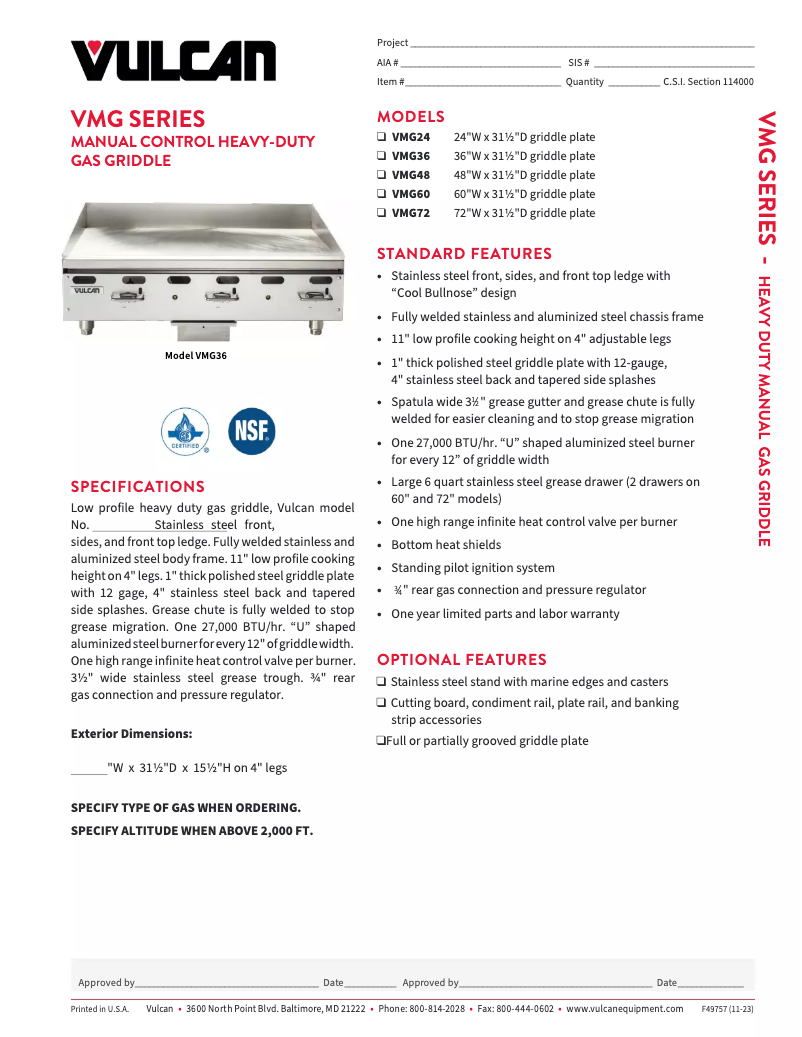 Imagen de la primera página del manual del dispositivo VMG36