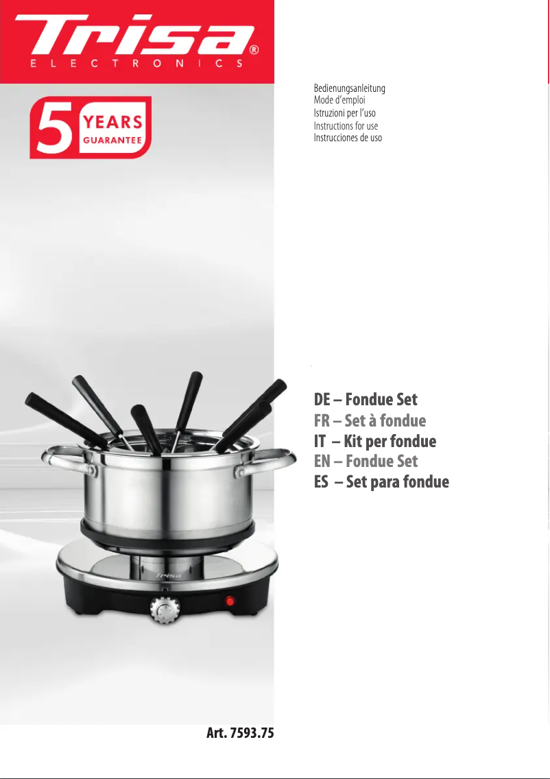 Página 1 del manual Manual de usuario Trisa 7593.75