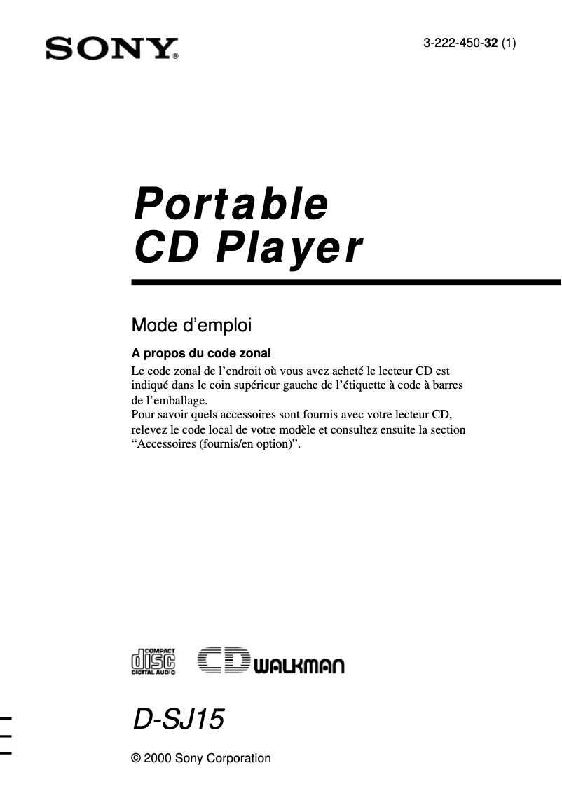 Imagen de la primera página del manual del dispositivo D-SJ15