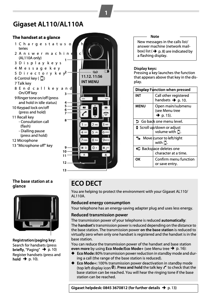 Imagen de la primera página del manual del dispositivo AL110