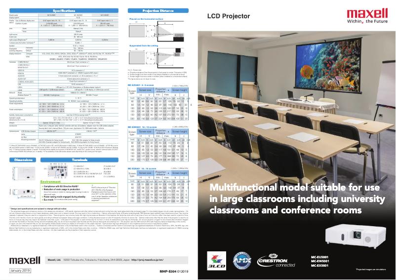 Imagen de la primera página del manual del dispositivo MC-EX5001