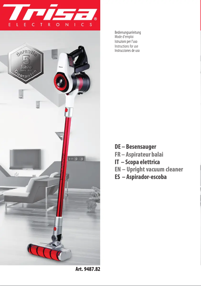 Página 1 del manual Manual de usuario Trisa Quick Clean Professional T8782