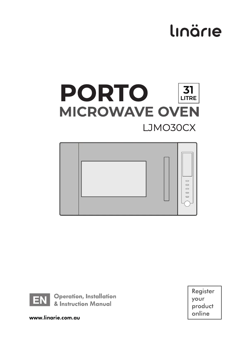 Imagen de la primera página del manual del dispositivo Porto LJMO30CX