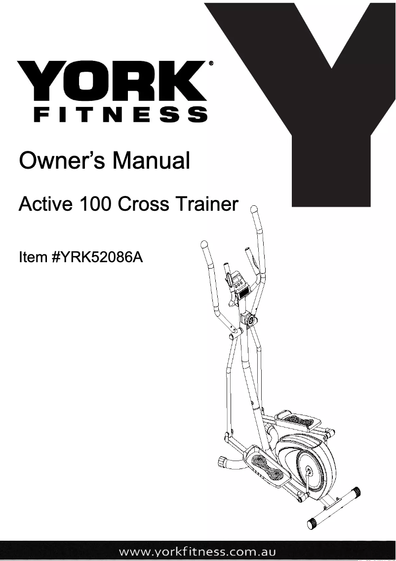 Página nº 1 - Manual de usuario York Fitness Active 100