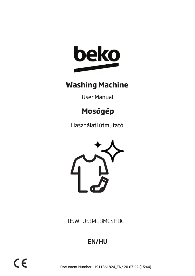 Imagen de la primera página del manual del dispositivo B5WFU58418MCSHBC