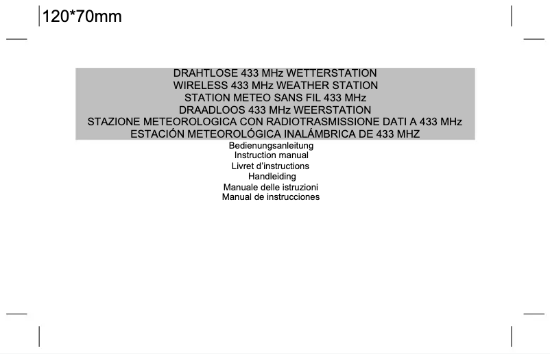 Página 1 del manual Manual de usuario Techno Line WS 9130
