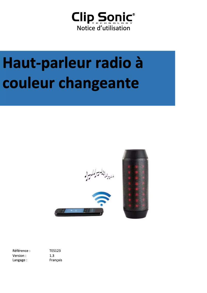 Imagen de la primera página del manual del dispositivo TES123