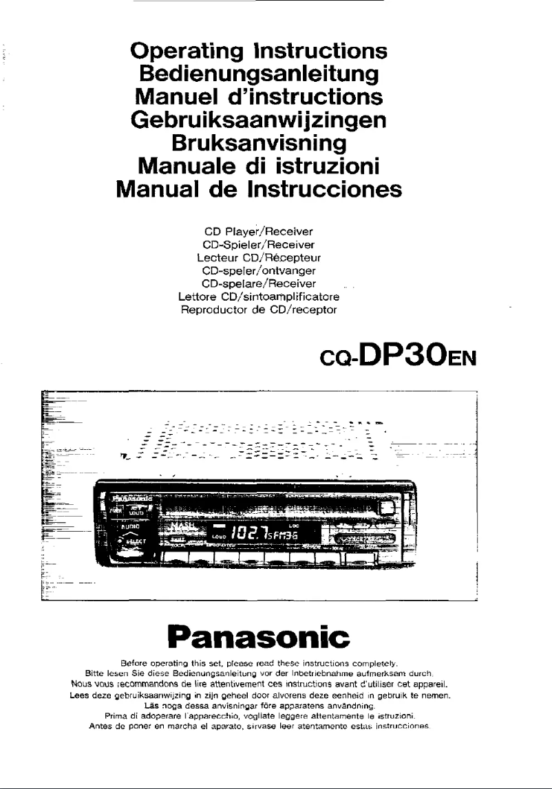 Imagen de la primera página del manual del dispositivo CQ-DP30E