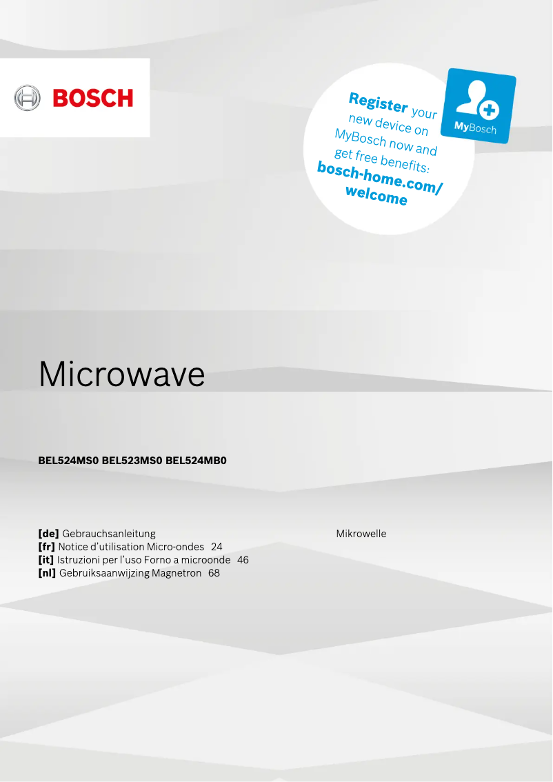 Página 1 del manual Manual de usuario Bosch BEL524MB0