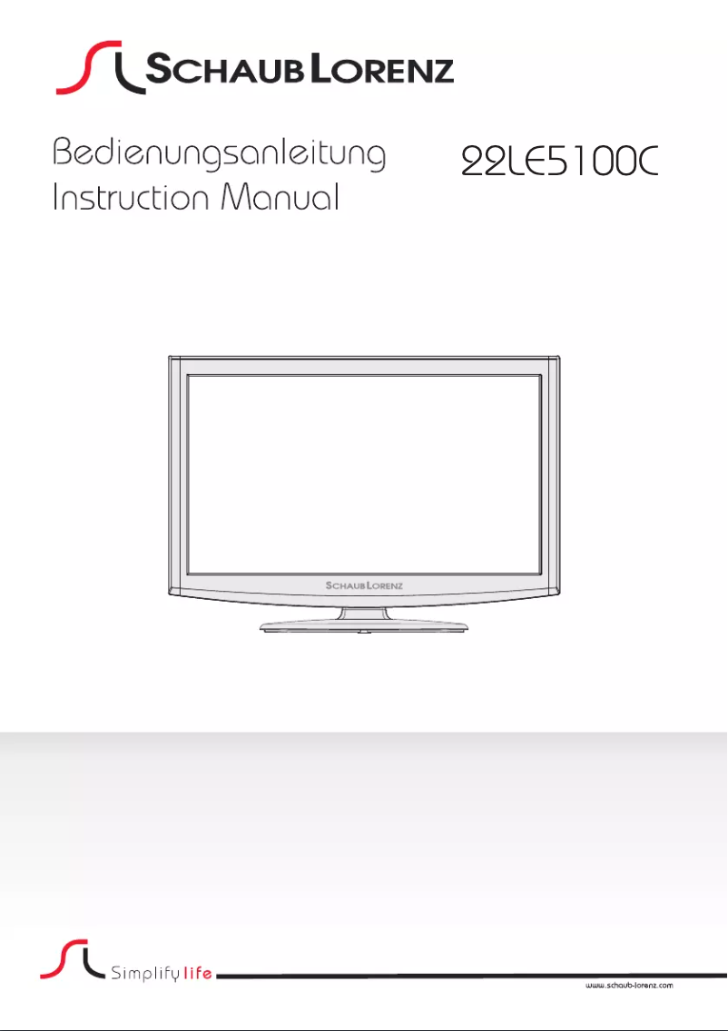 Imagen de la primera página del manual del dispositivo 22LE-5100C