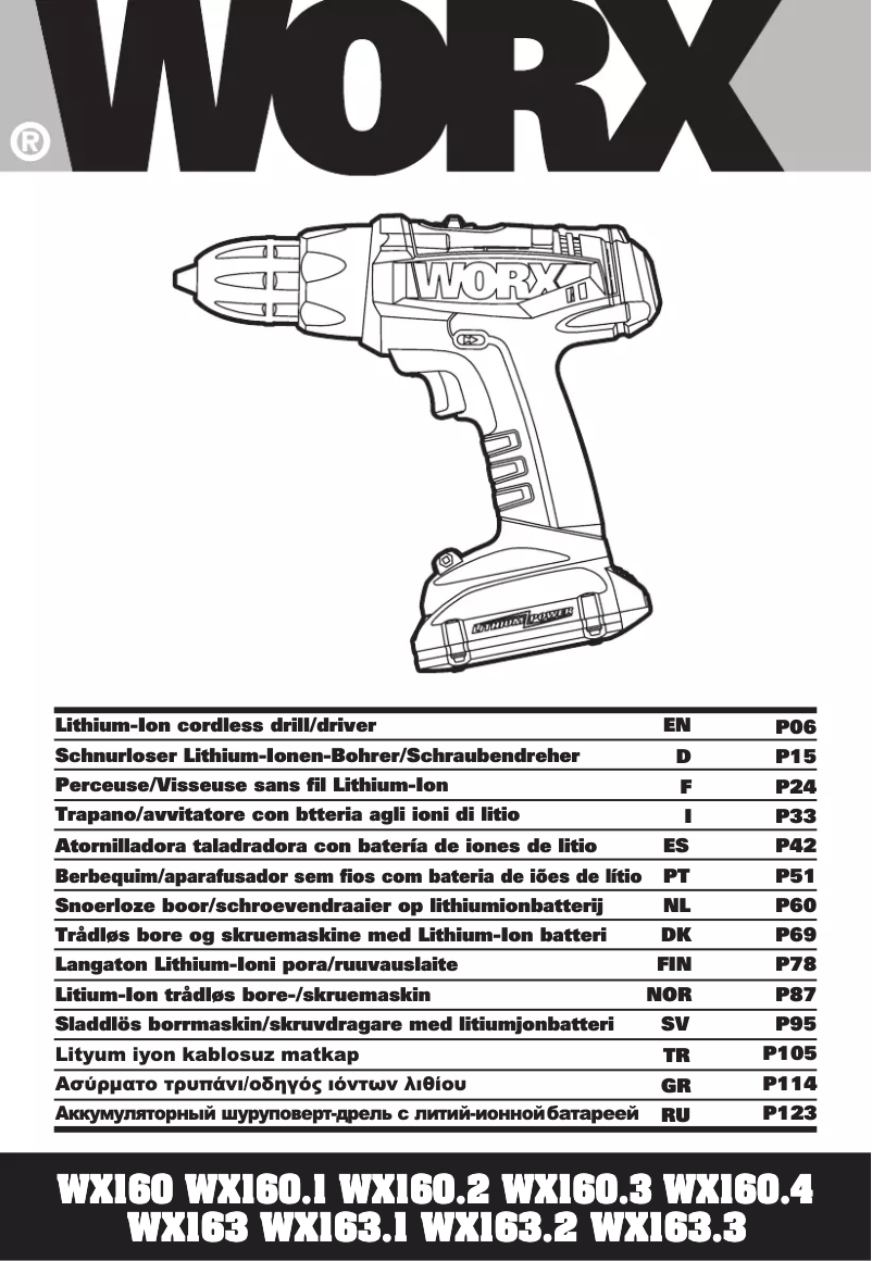Imagen de la primera página del manual del dispositivo WX163.2