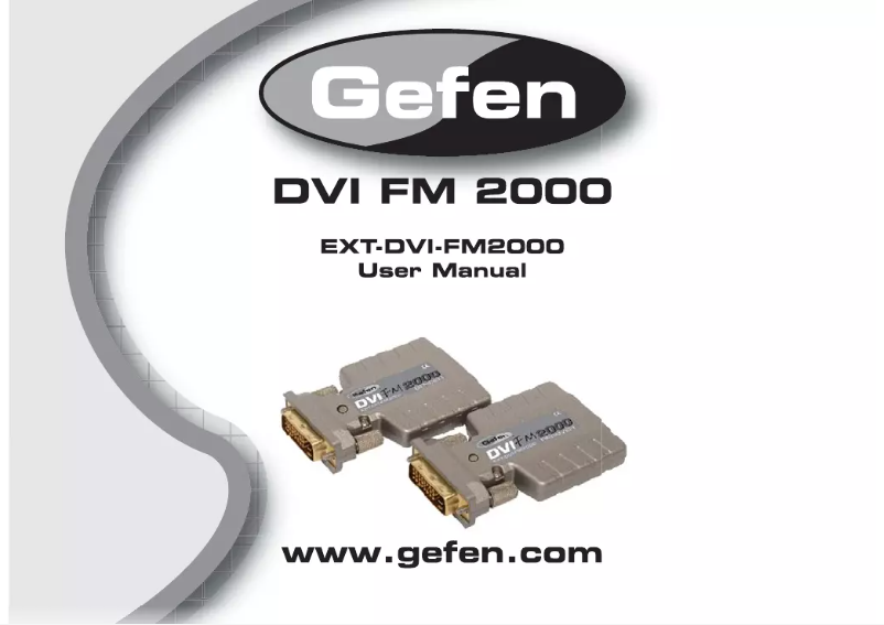 Página 1 del manual Manual de usuario Gefen EXT-DVI-FM2000