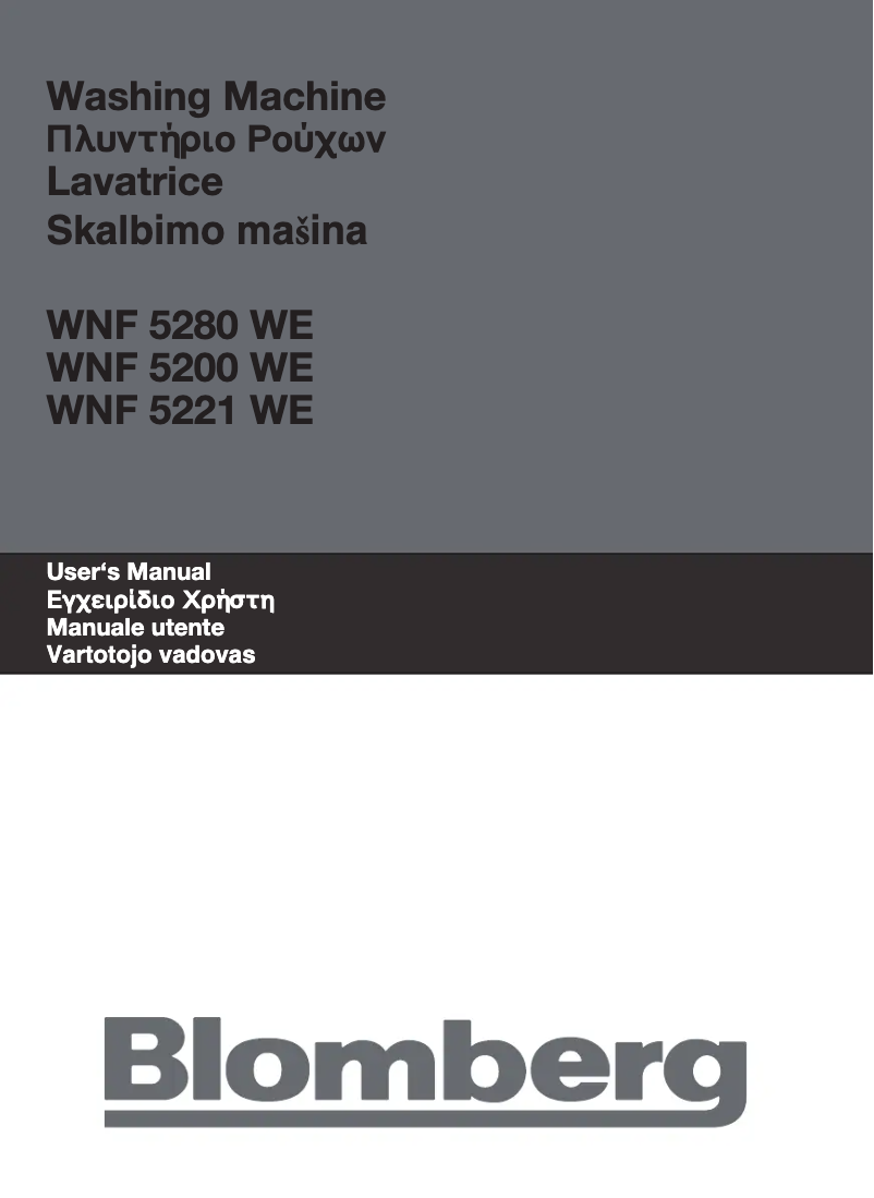 Imagen de la primera página del manual del dispositivo WNF 5200 WE