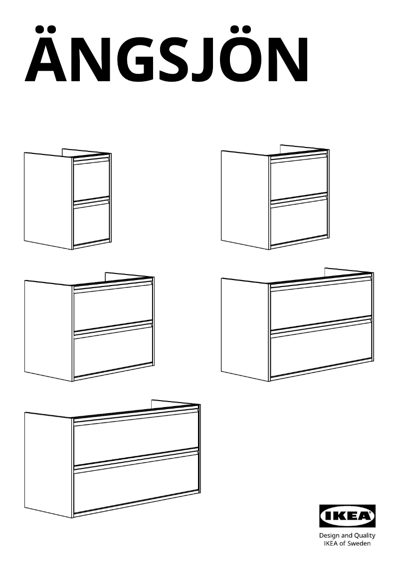Imagen de la primera página del manual del dispositivo ÄNGSJÖN 805.350.84