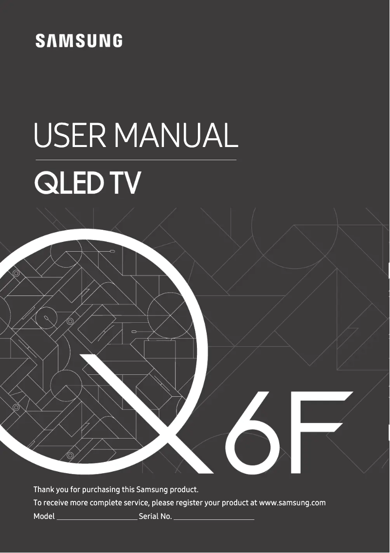 Imagen de la primera página del manual del dispositivo Q6F QE82Q6FNATXXC TV