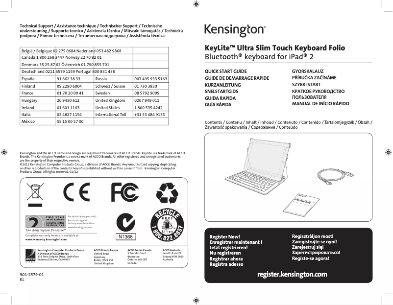 Página 1 del manual Manual de usuario Kensington KeyLite