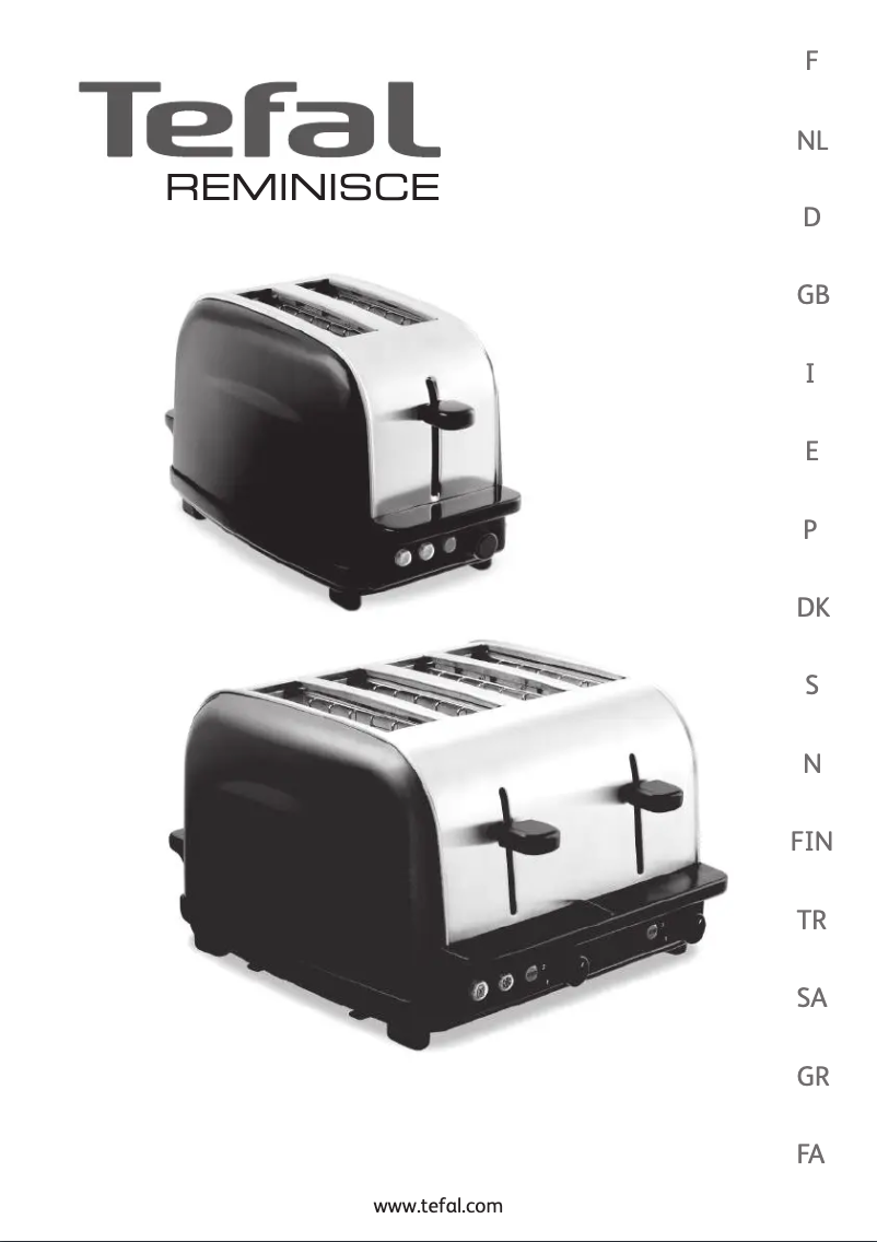 Página nº 1 - Manual de usuario Tefal Reminisce TT3803