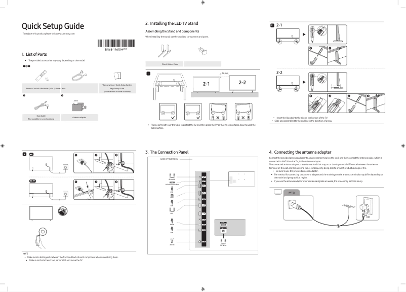 Página 1 del manual Manual de usuario Samsung HG55AU800AJ