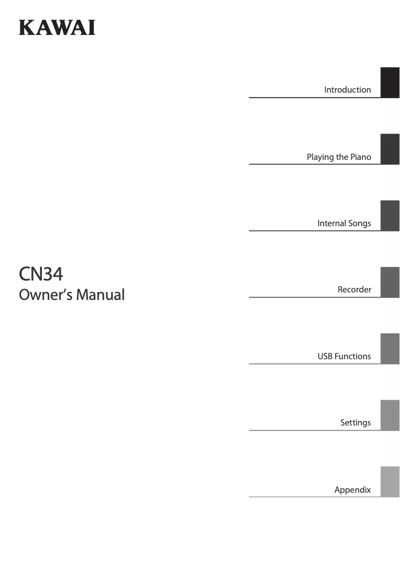 Página 1 del manual Manual de usuario Kawai CN34