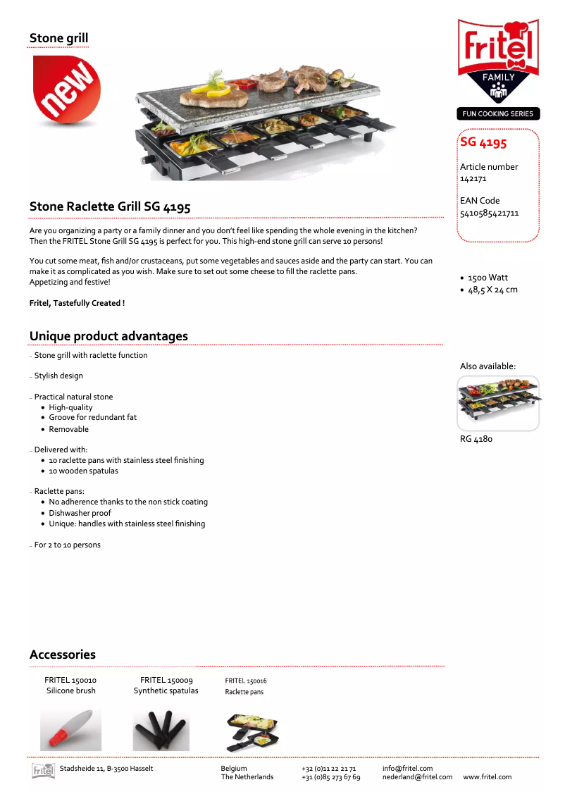 Página 1 del manual Ficha técnica Fritel SG 4195