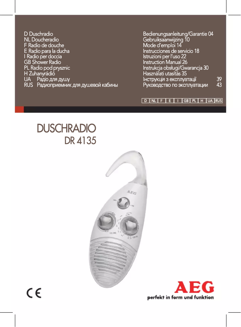 Imagen de la primera página del manual del dispositivo DR 4135