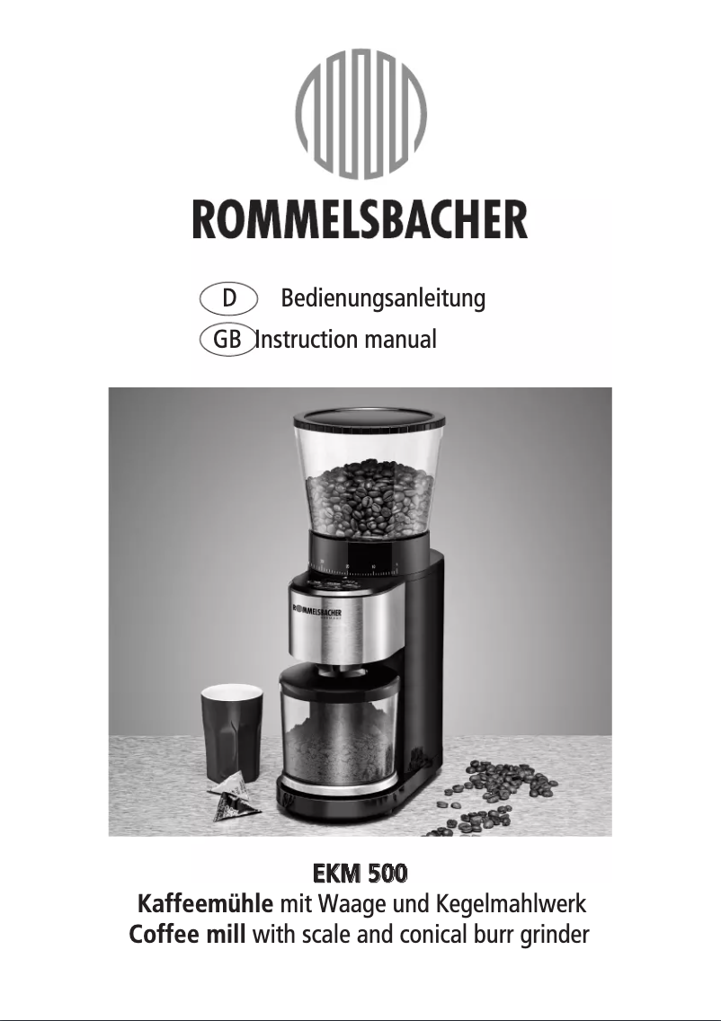 Imagen de la primera página del manual del dispositivo EKM 500