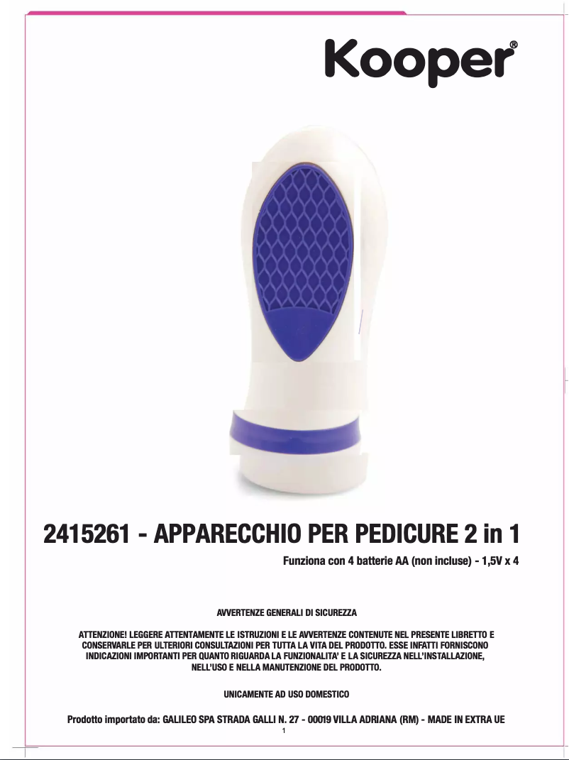 Página 1 del manual Manual de usuario Kooper 2415261